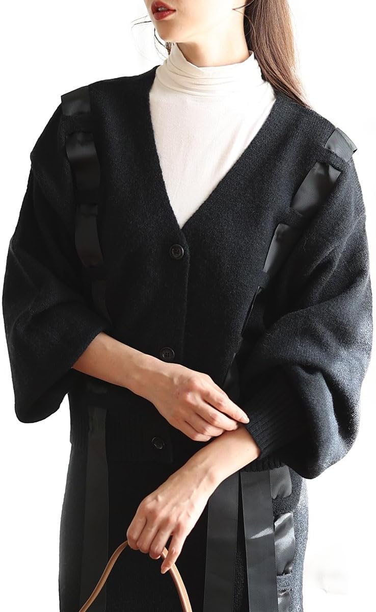 早い物勝ち！】lemontea FRAGILE モヘアカーディガン ブラウン