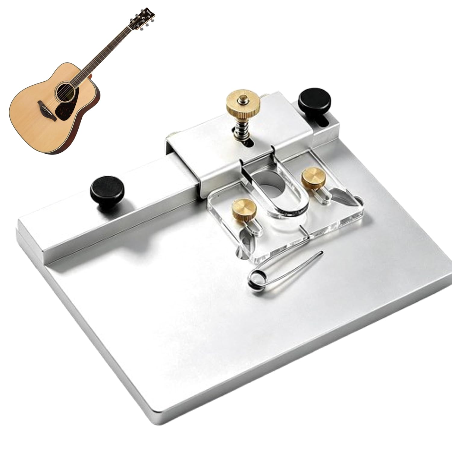 YXZQLOZ Guitar binding and trimming clamp, adjustable guitar-making tool, made of aluminum alloy, for acoustic/electric guitar making and repair.