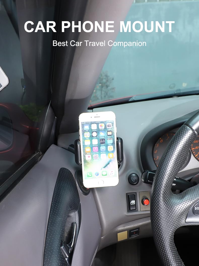 Supporto per cellulare per bocchetta di ventilazione sinistra, compatibile con Toyota Celica 1999 – 2005, con testa di arachidi, supporto per smartphone (morsetto nero)