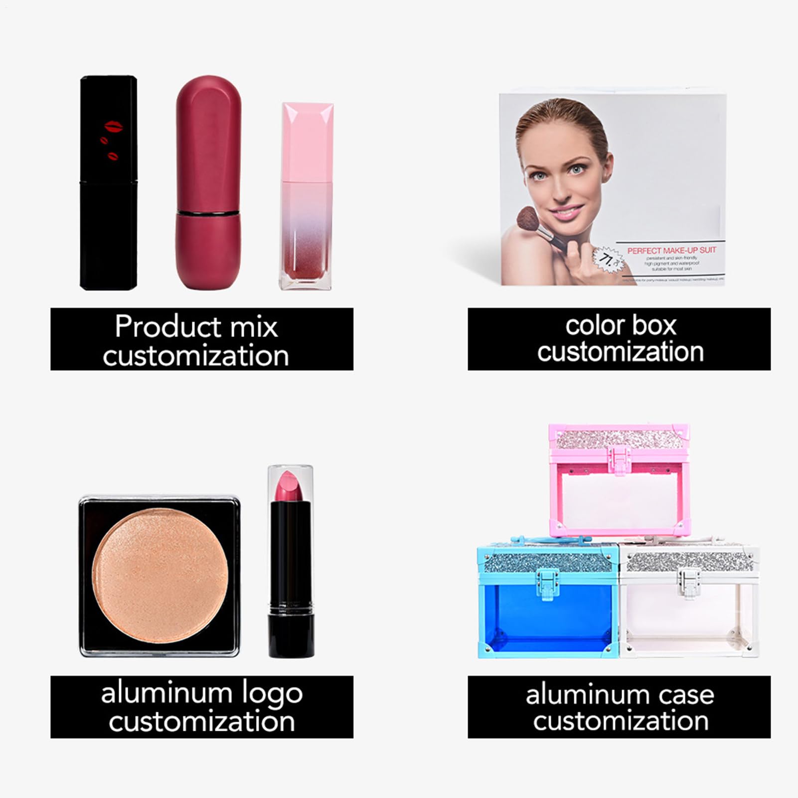 Kit De Débutant Trousse De Scénique Portable | Coffret Avec Fard À Paupières Blush Pinceaux Pour Mariage Halloween