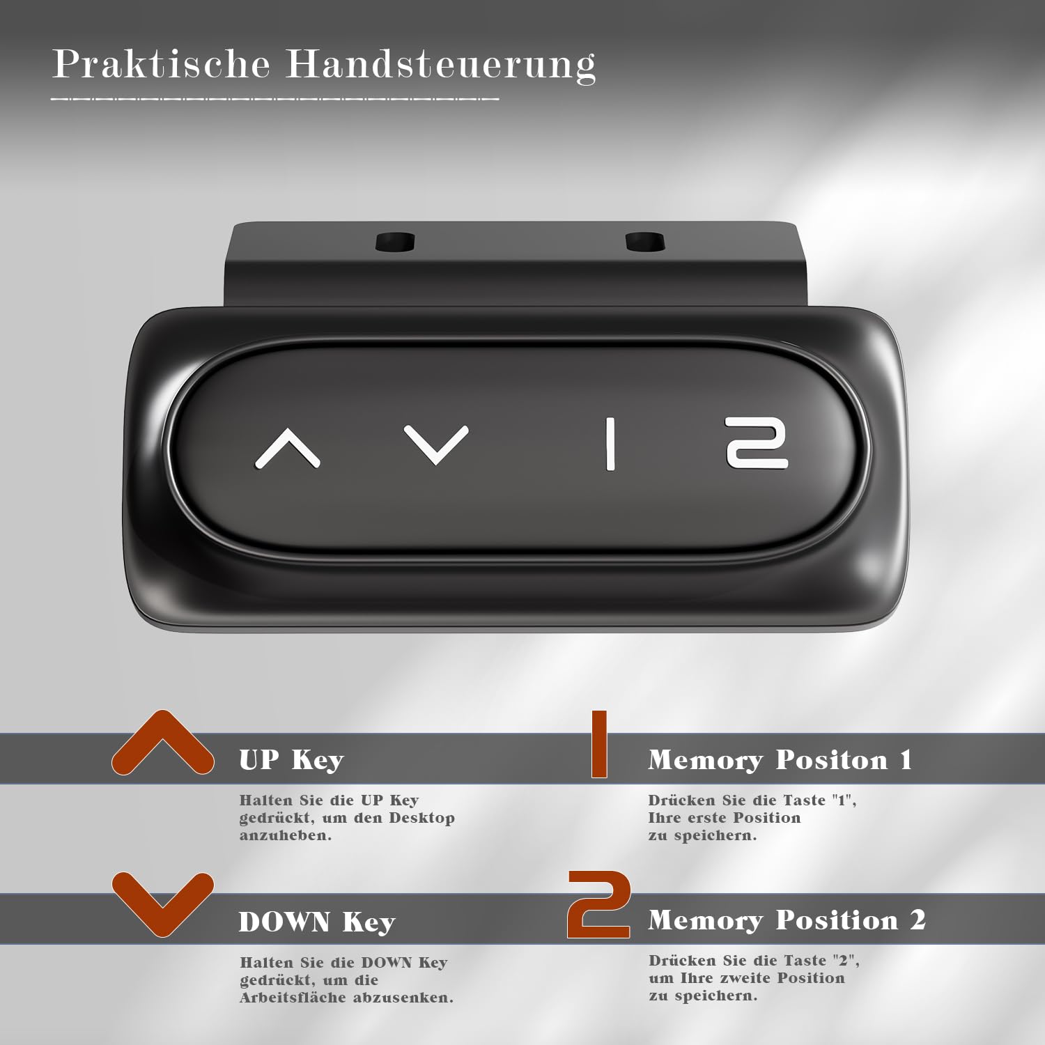 Flamaker Höhenverstellbarer Schreibtisch, Elektrischer Schreibtisch Höhenverstellbar für Steh-Sitz, Computertisch mit Memory-Funktion, Stabiler Tisch Standing Desk, Bürotisch,160 x 70 cm,Weißlich