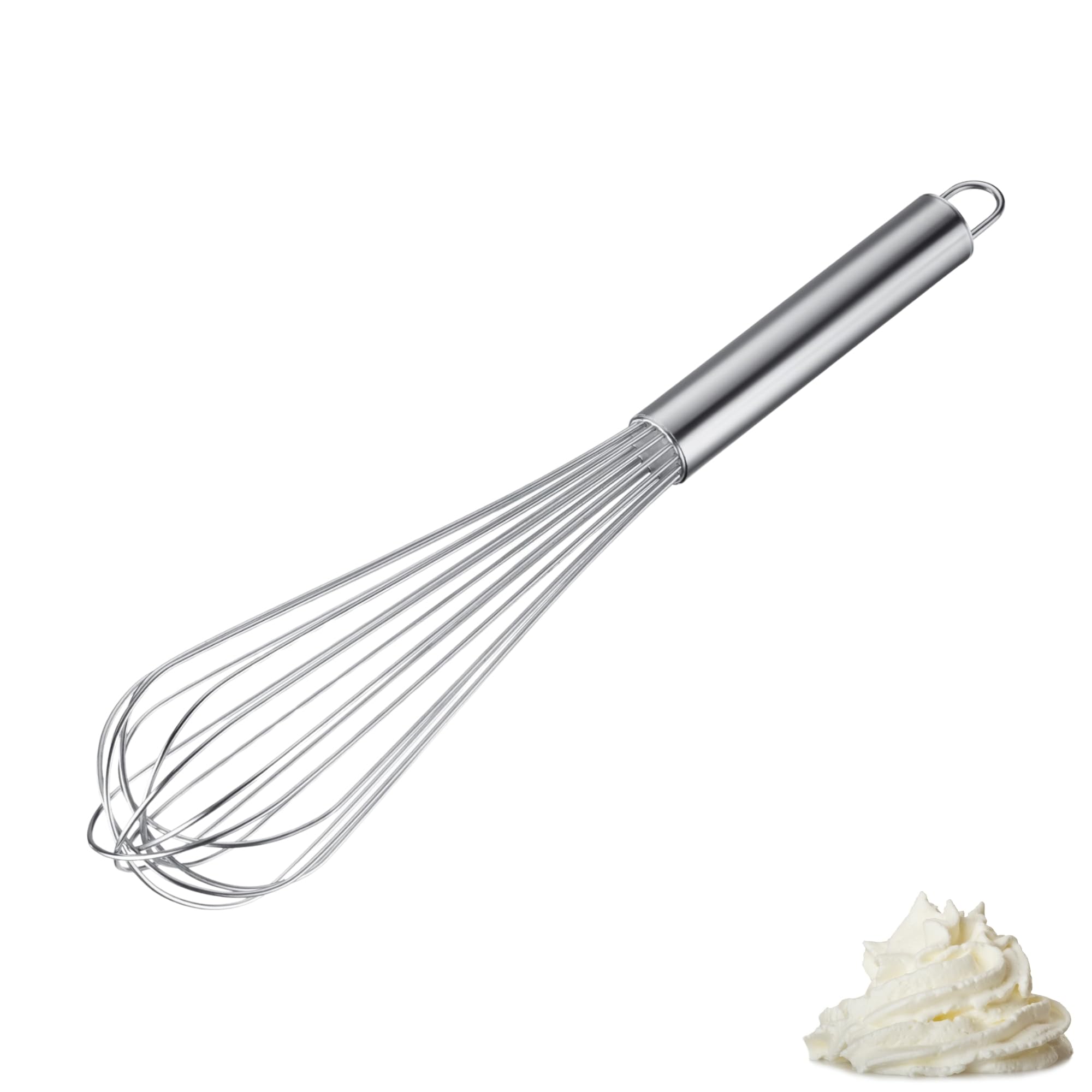 Westmark Whisk Pro - Flexible Stainless Steel Whisk - Practical Whisk for Eggs, Dough & Co - Whipping, Stirring & Mixing - Silver, 38 cm