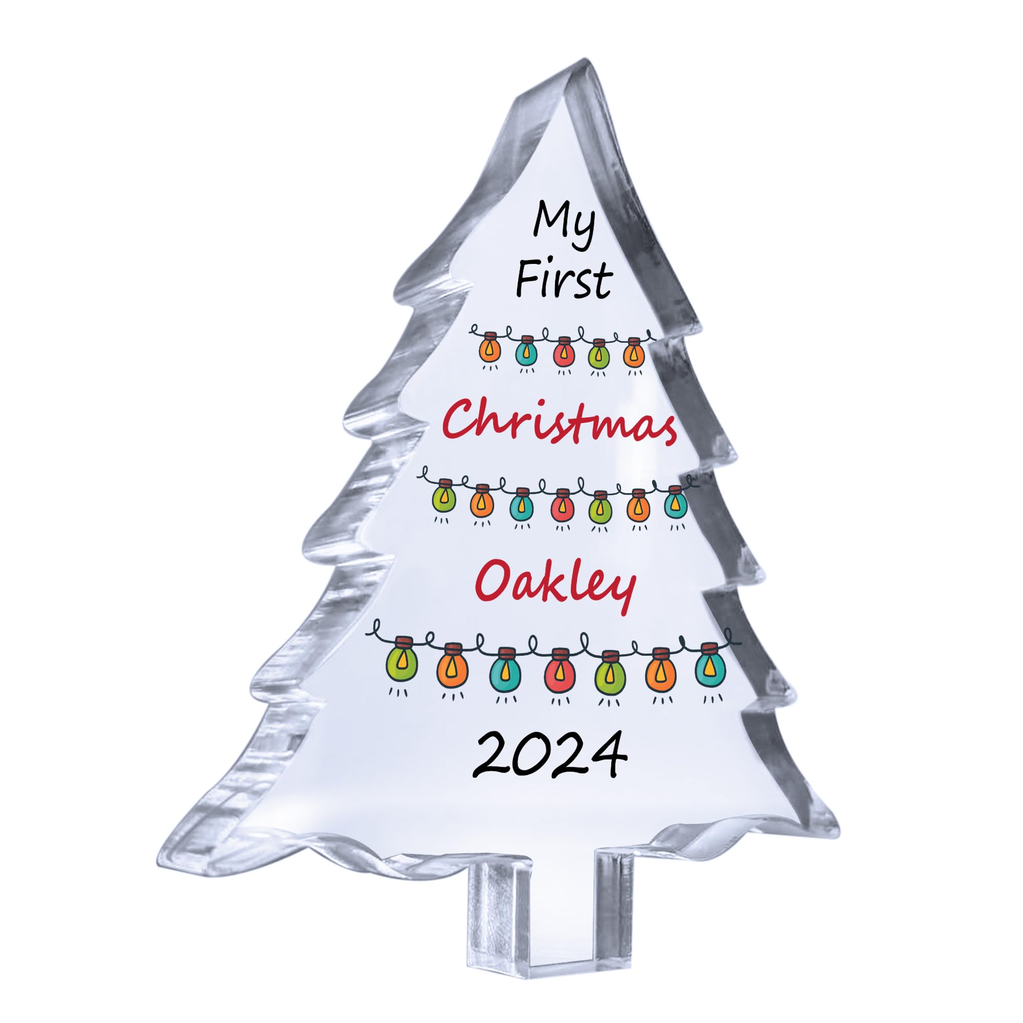 Red Ocean Personalised My First Christmas Decoration for Baby Boy Girl, New Baby Gift, Keepsake for New Mum Dad