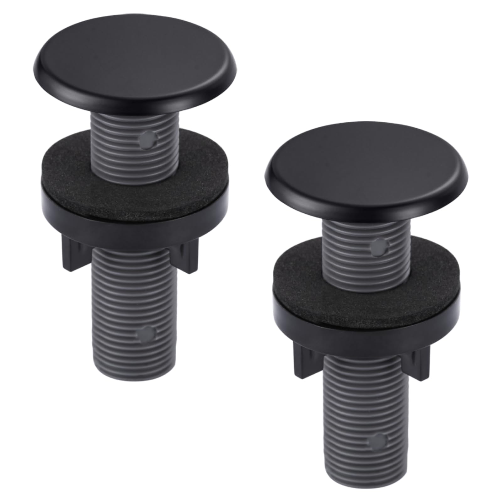 Bouchon de trou d'évier étanche ARCORA noir mat anti-infiltration x2