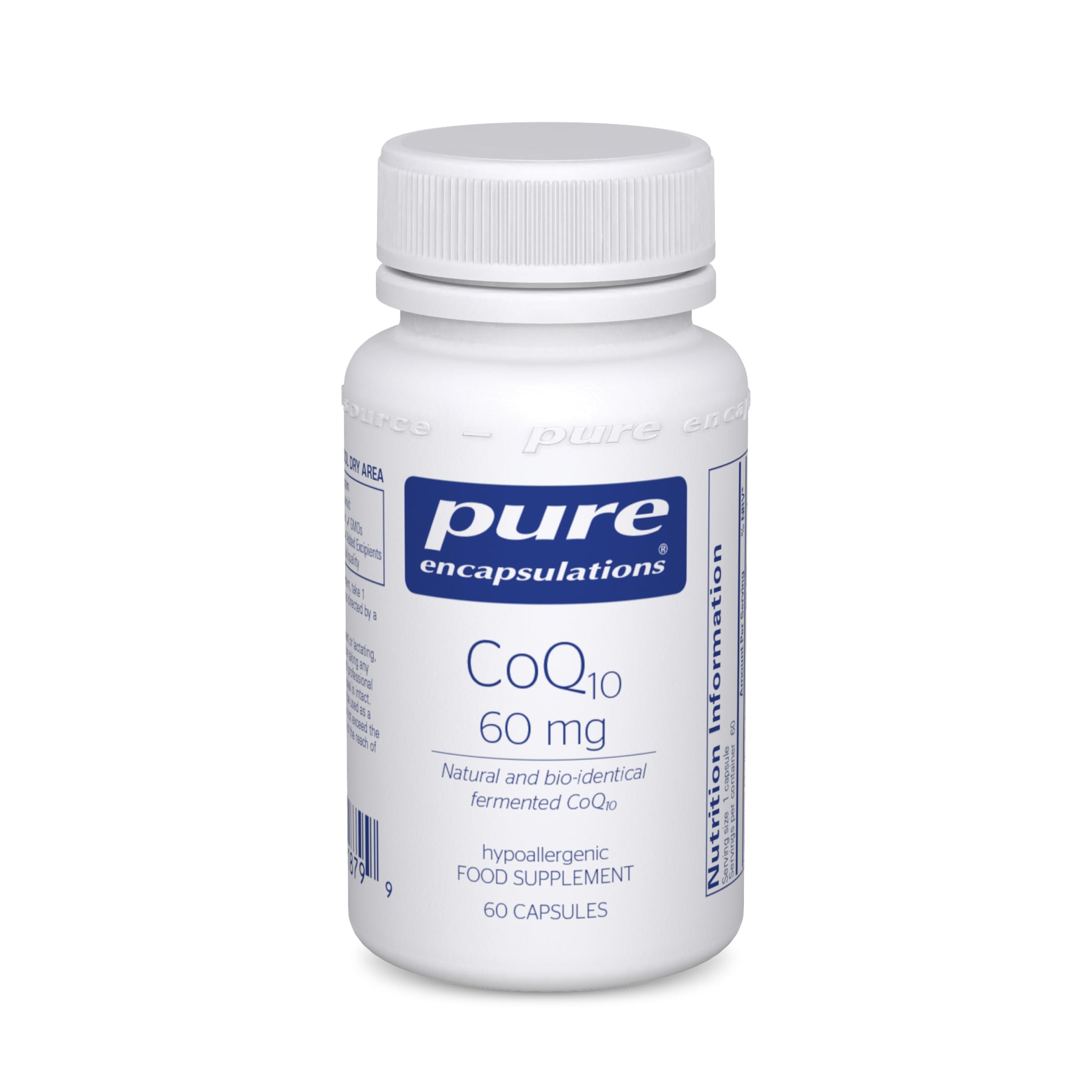 CoQ10 60mg - Natural and Bio-Identical Fermented Coenzyme Q10-60 Capsules