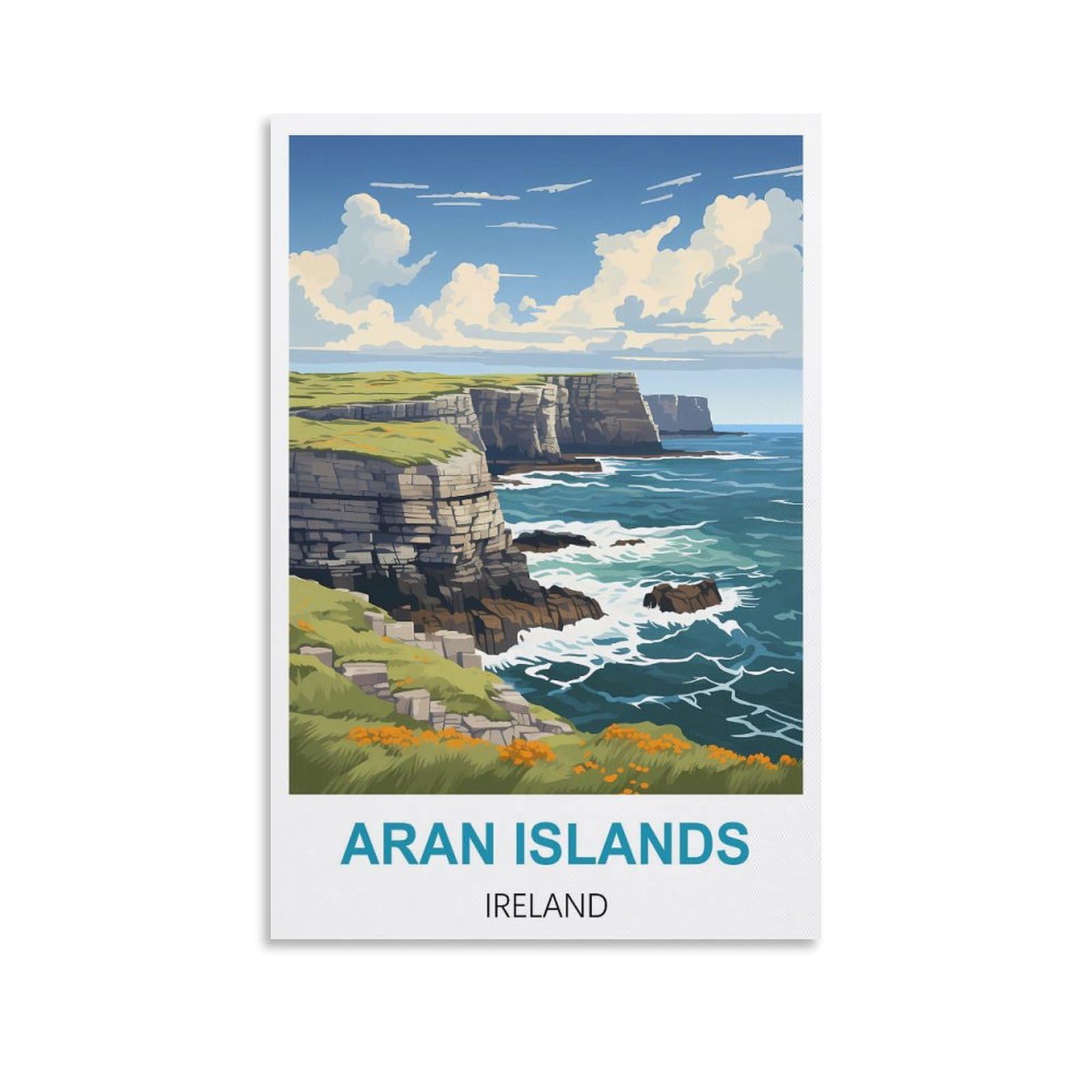 Vintage Metal Tin Signs,Aran Islands Ireland,Wall Poster Retro Tin Sign Metal Plaque for Bar Wall Decor Home Living Room Wall Art Decor 15x30cm