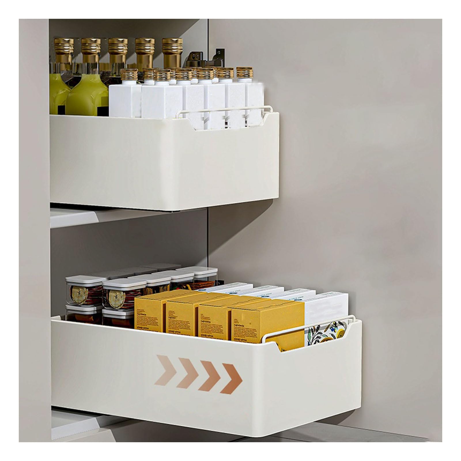 Organizadores extraíbles con película nano adhesiva para armarios de cocina y hogar
