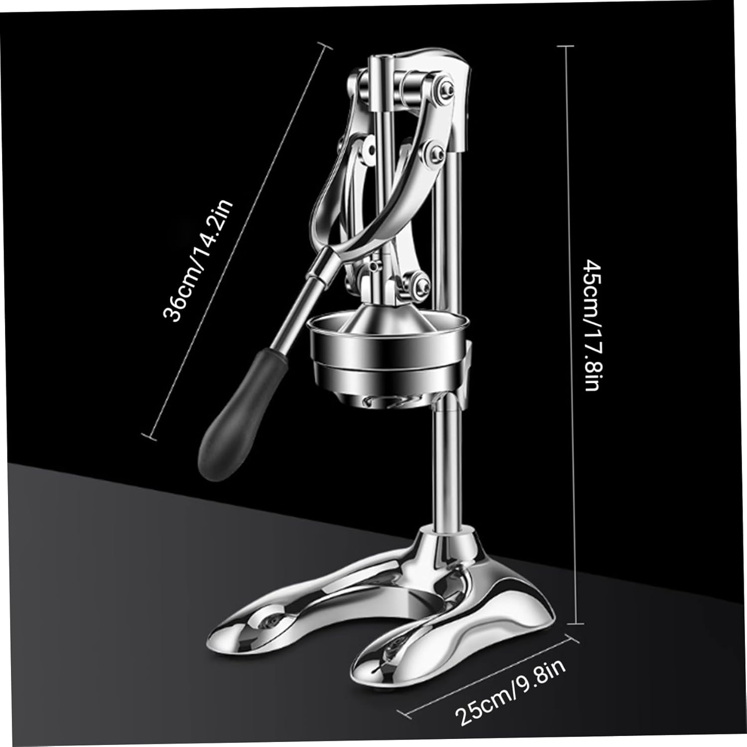 Manual Juicer Hand Press 304 Stainless Steel Fruit Press Efficient Juice Extractor with Non-slip Handle for Oranges, Grapes, Lemons, Berries Manual Juicer Hand, Fruit Pr