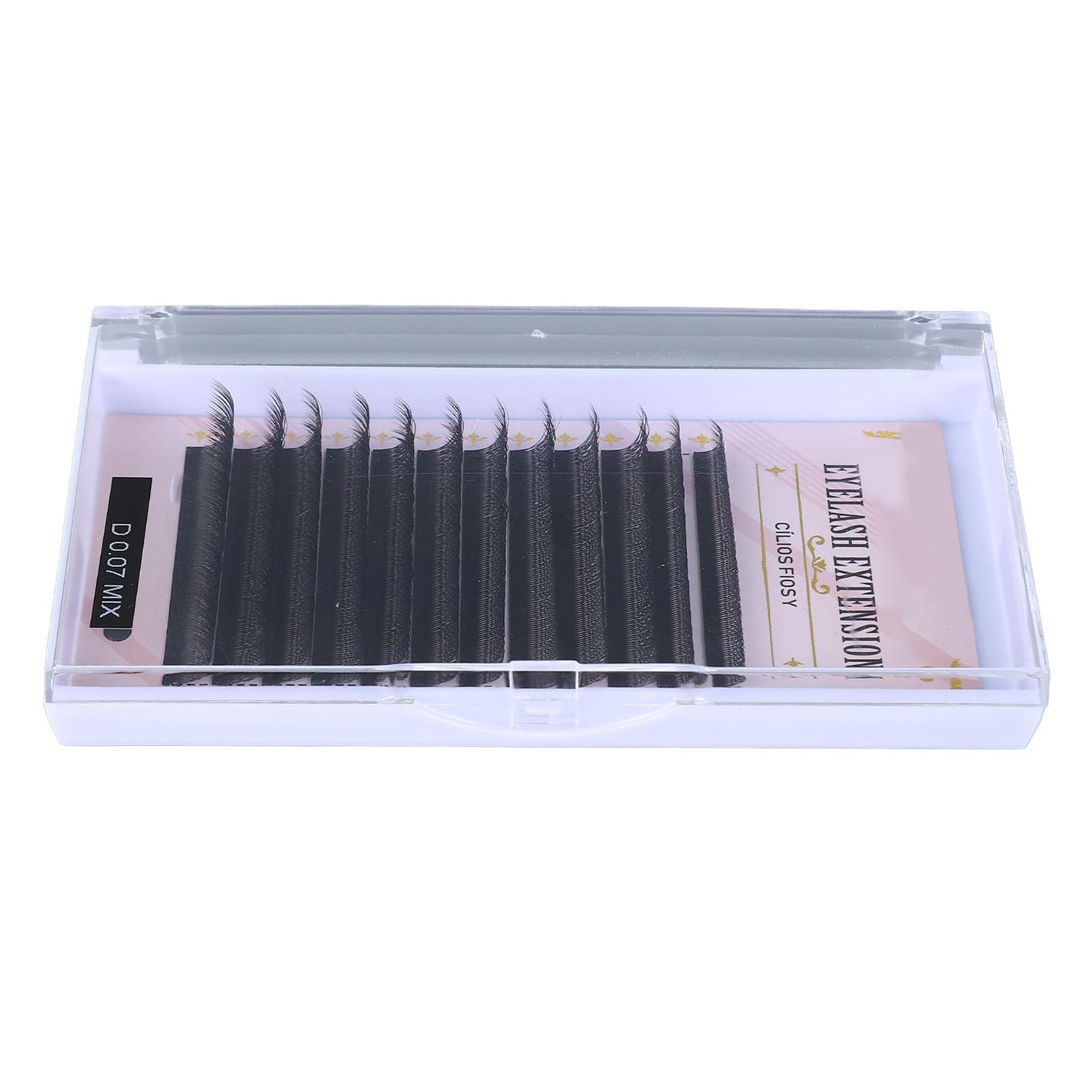 Pestañas Suaves 0.07D para Extensión de Pestañas, Postizas Individuales en Forma de Y de 8-15mm para Artistas de Maquillaje