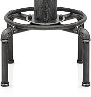 Vista 6 de Topower Juego de 3 piezas de bar de pub vintage, mesa redonda industrial y taburetes para 2, mesa de pub y taburetes de altura ajustable a juego