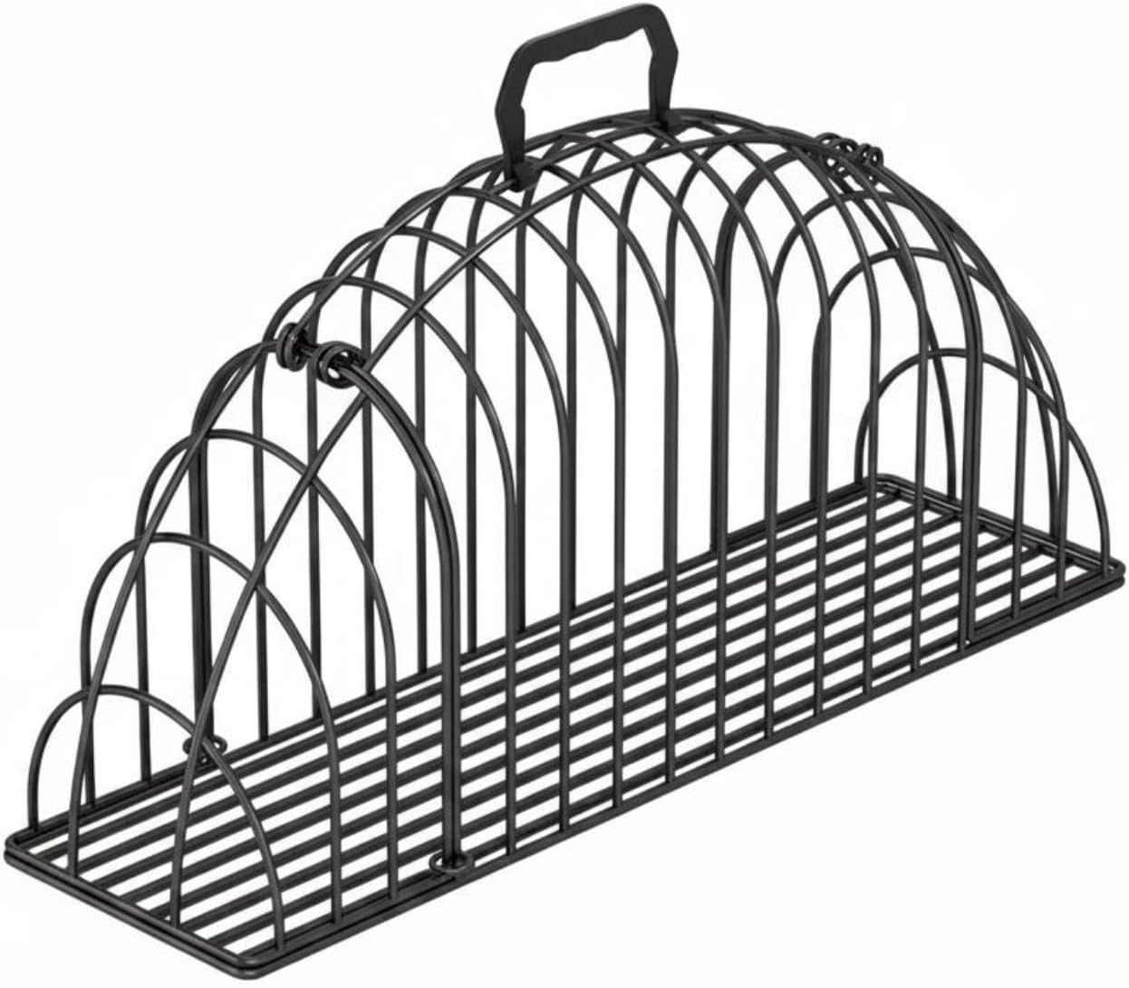 Cat Grooming Cage Carrier Bathing Enclosure Nail Trimming Holder with Reinforced Frame Portable Use Suitable Visits Travel Home, Black, S