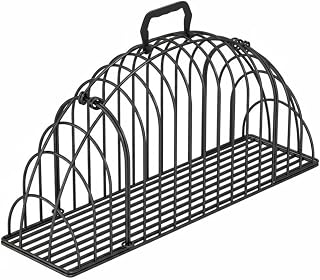 Cat Grooming Cage Iron Wire Secure Blow Dehydrating Double-Door Opening Portable Bathing Thickened Frame Pet Carrier Suitable for Animal Doctor Visits Travel Outdoor Transportation, Black, S