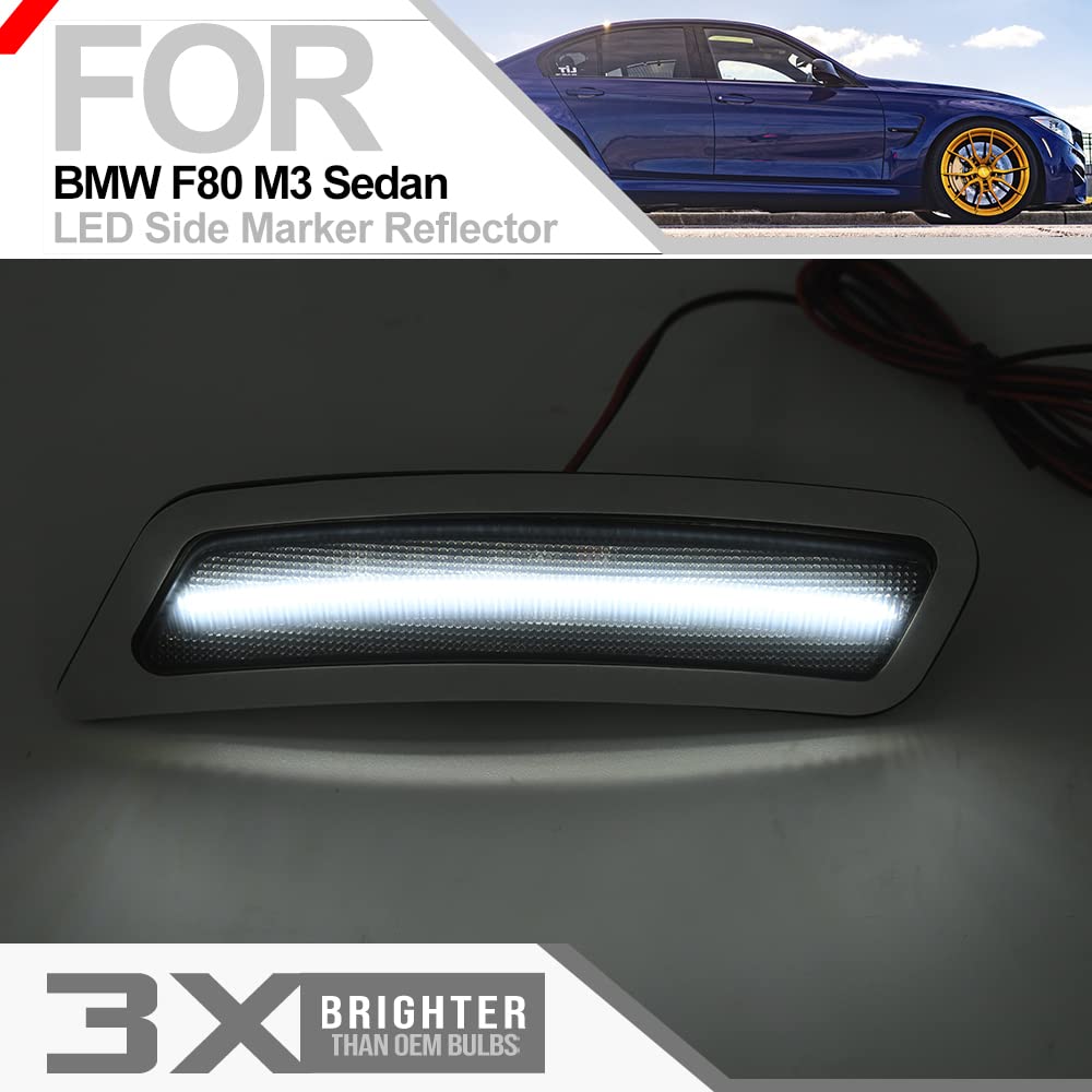 Amazon.com: nsautolighting Smoked Lens White LED Front Side Marker