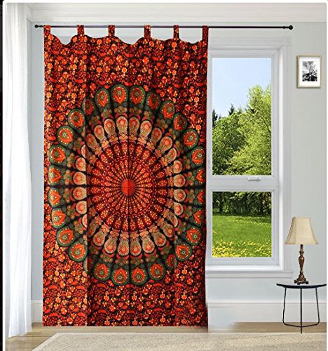 Sophia-Art Indische Baumwolle Weihnachtsgeschenk Mandala Tapestry Vorhänge, Boho Vorhänge, Tapisserievorhänge, Mandala…