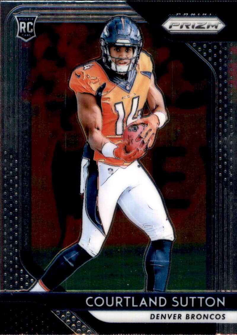2018 Panini Prizm Football #215 Courtland Sutton Rookie RC Rookie Denver Broncos Official NFL Trading Card