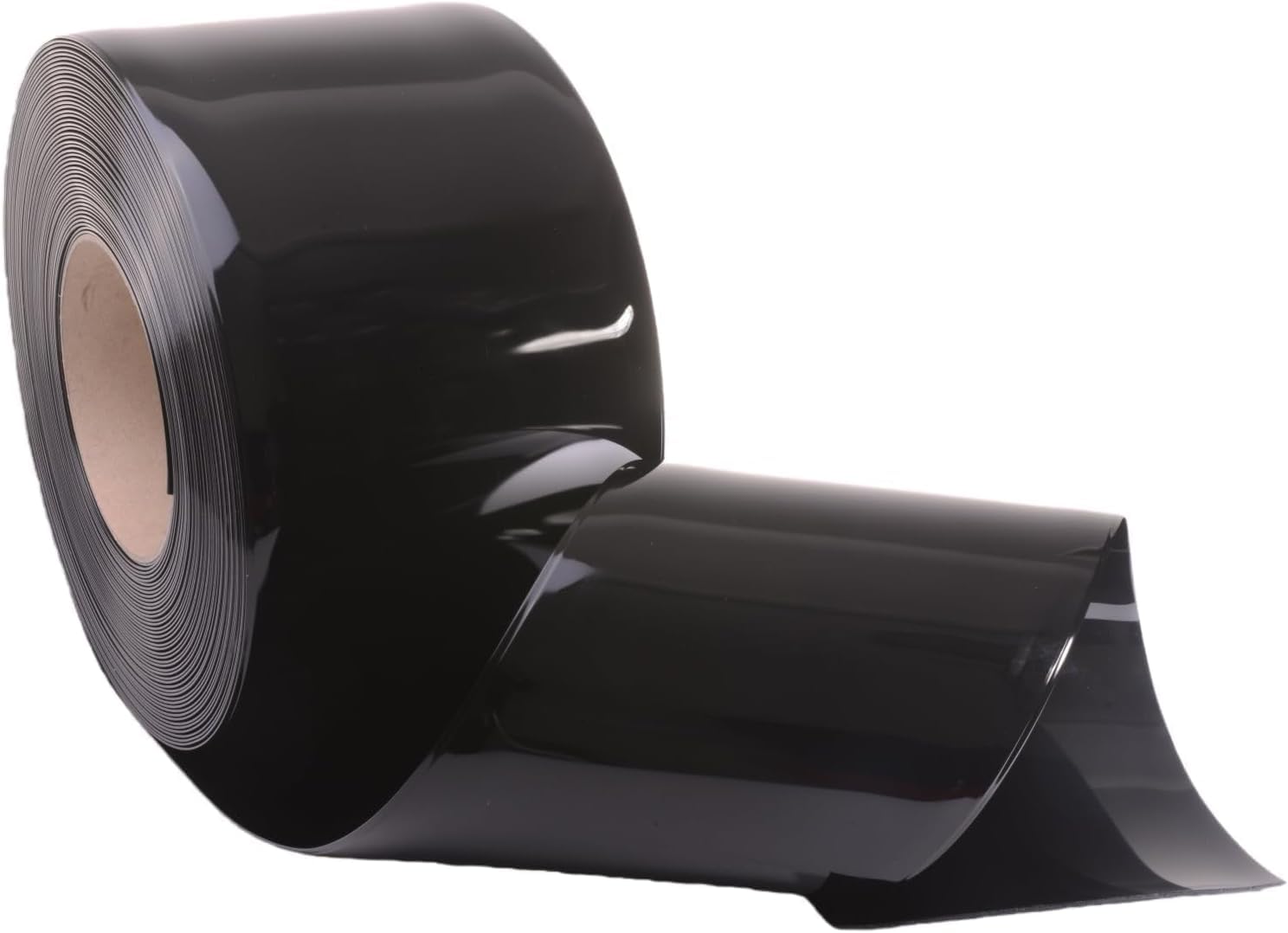 Black PVC Curtains Strips Kit - 7" Width x 1200" Height Opaque PVC Curtains, Heavy Duty, Waterproof, Insulation for Warehouse, Freezer, Garage AP1173