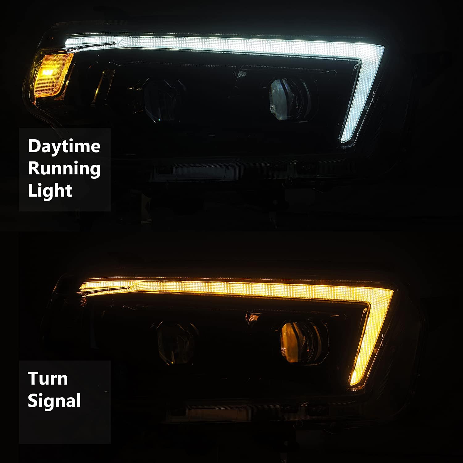 AlphaRex® 880756 - Luxx-Series 2010-2013 4Runner Projector Headlights - Alpha-Black