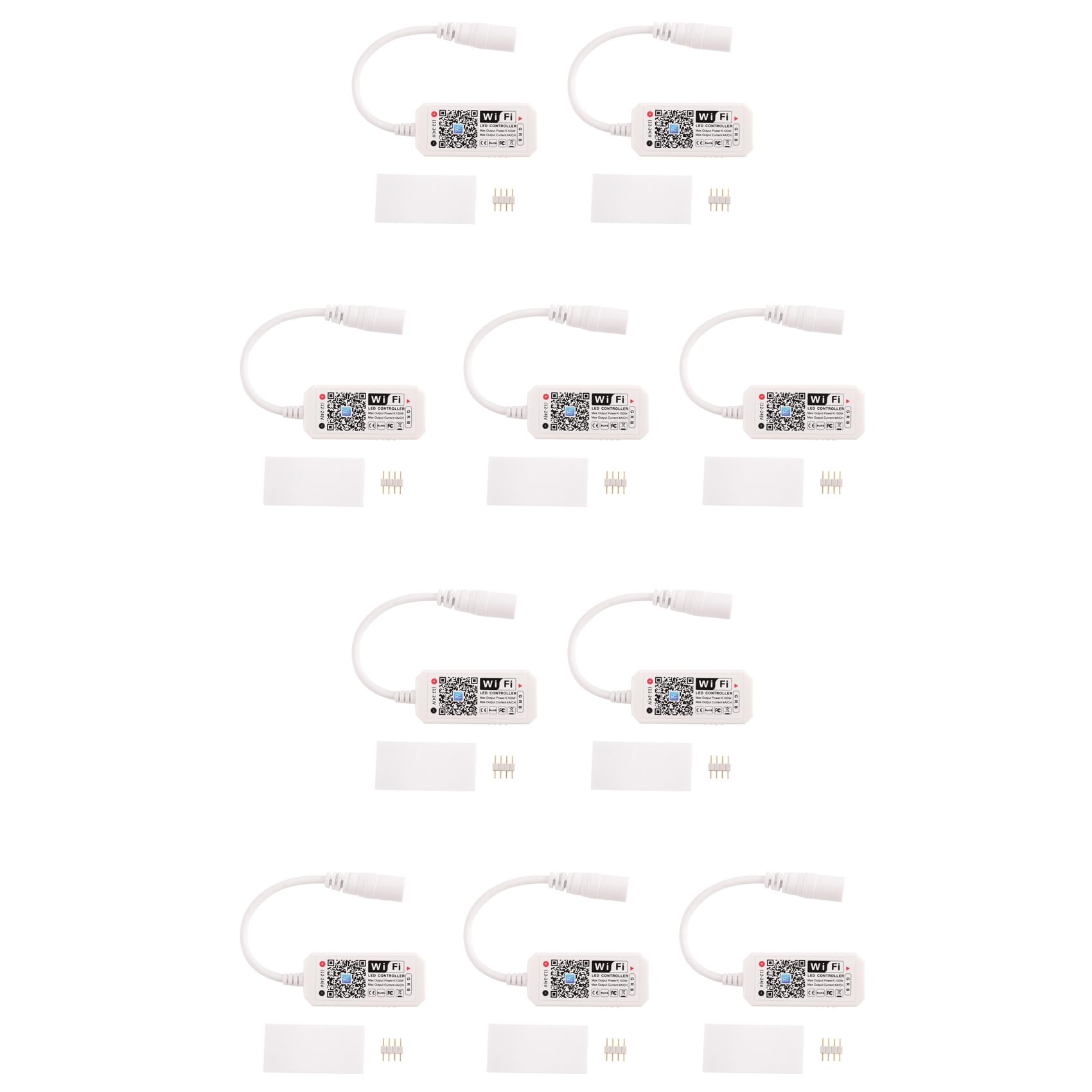 Jnchdghwa 10X RGB Led Light Strip Voice Control Work with &, WiFi Smart Controller with Free App Via iOS or Android