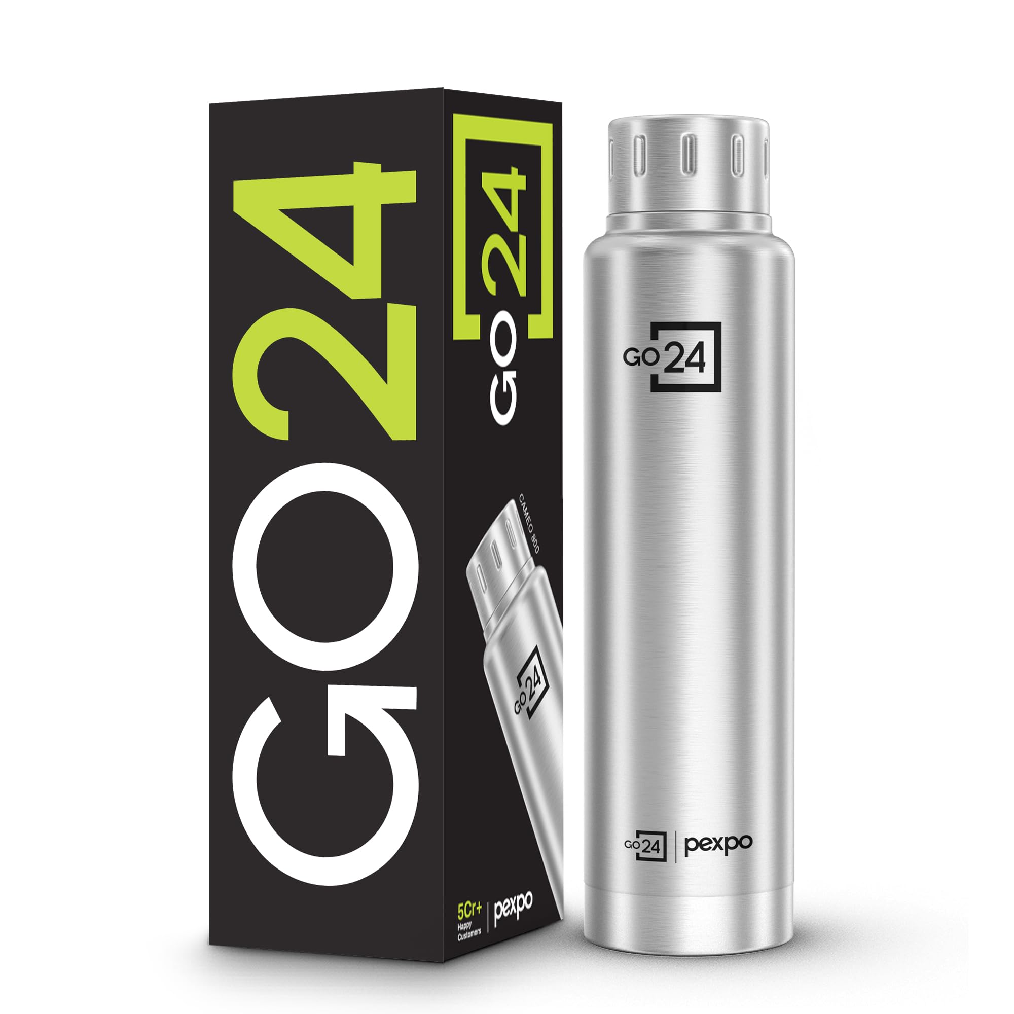 Go24 pexpo Cameo Pro ISI Certified Stainless Steel Vacuum Insulated Flask - 160ml | Double Wall Hot & Cold Upto 4-5 Hours | Office, School, Gym, & Travelling | Men, Women & Kids - Denim Blue — Amazon image 26