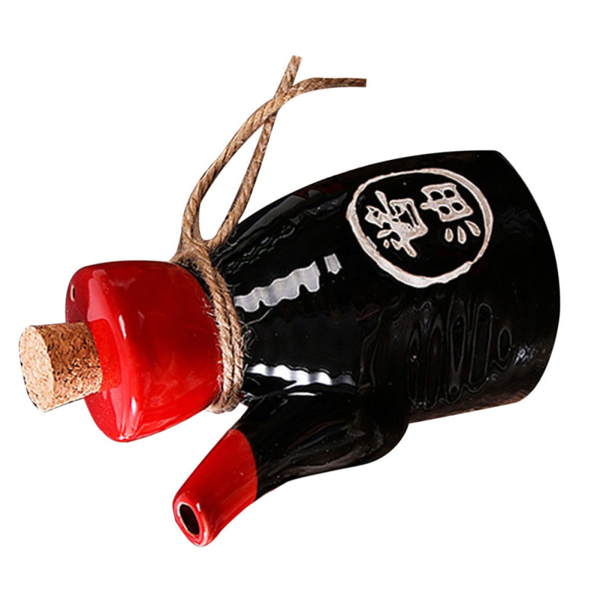 Botella de cerámica estilo japonés para servir salsas y aceites en cenas y restaurantes