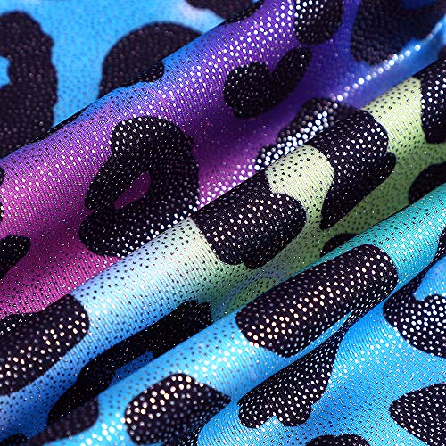 Image of HOZIY Gymnastics Leotards for Girls with Shorts Toddlers Biketards Rainbow Unicorn Dinosaur Mermaid Leopard Flower Galaxy