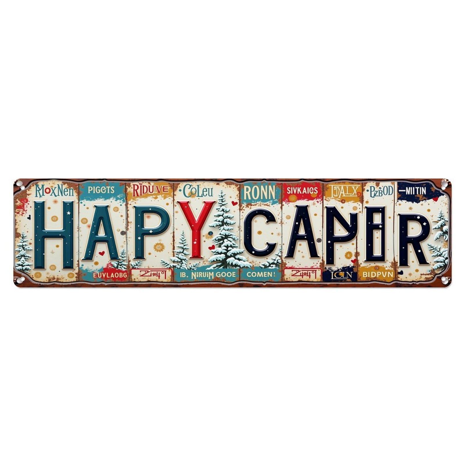 Happy Caper License Plate Art Metal Tin Sign Plaque