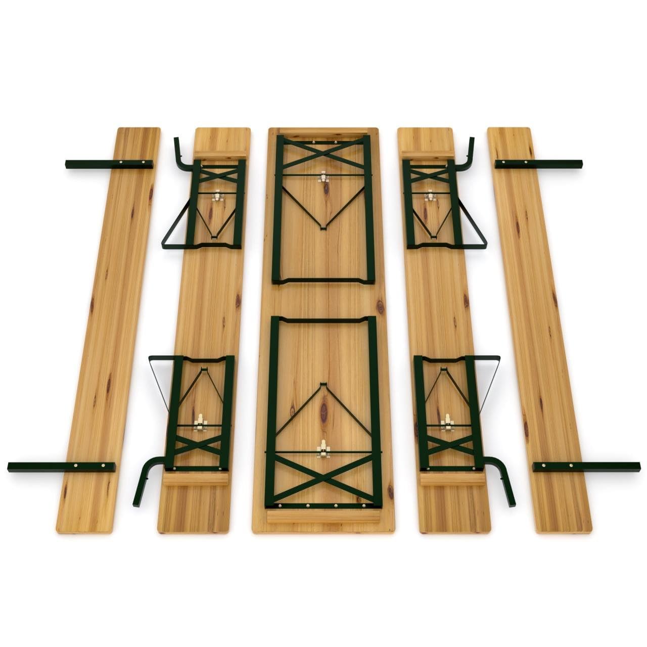AVANTI TRENDSTORE Imolo Set Birreria Legno Massiccio Laccato 170x77x69 cm