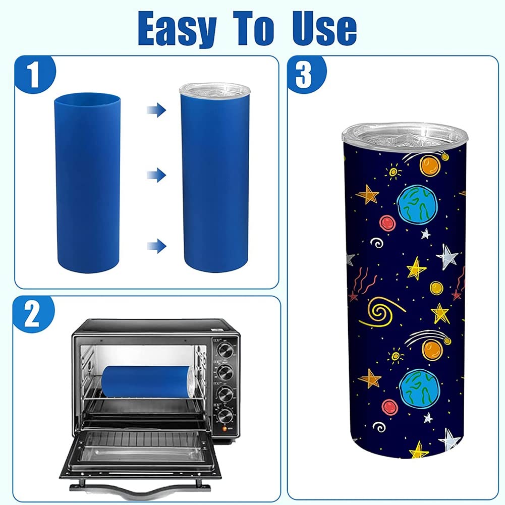 Sublimazione spazi Vuoti, bagni in Silicone, Set Colline per Tazze di Sublimazione, 20 Oz, Involucri Invece di Carta termoretraibile nel Forno