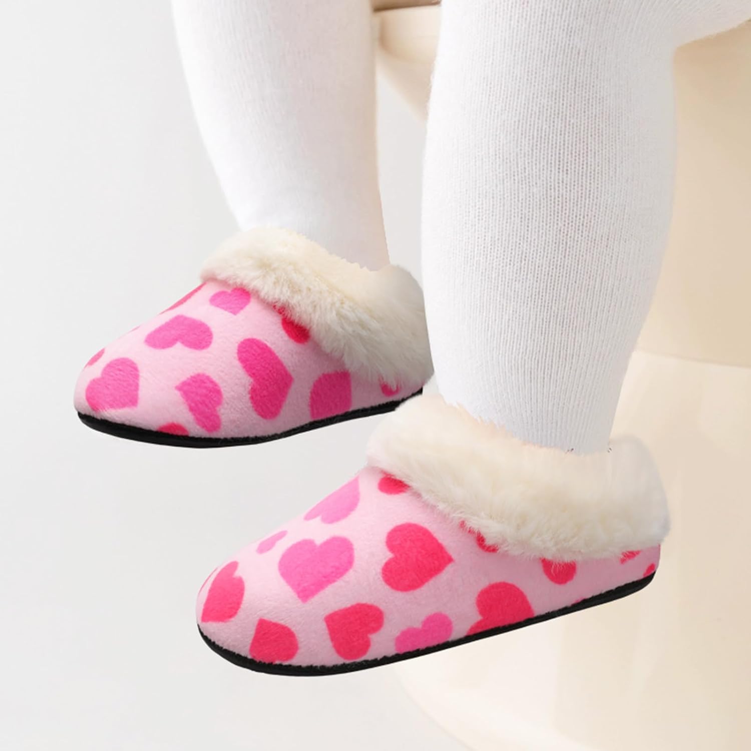FEETCITY Toddler Slippers - Slip On Shoes for Girls & Boys, Lightweight & Warm Indoor Walking Shoes - Image 2