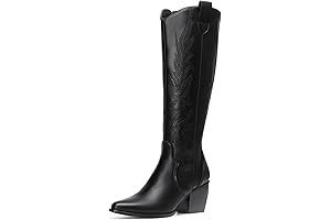 Dream Pairs Women's Cowboy Boots, Wide Calf