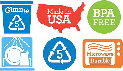 Miniatura 2 de Preserve Everyday - Juego de 4 cuencos de plástico reciclado de 16 onzas, rojo pimienta