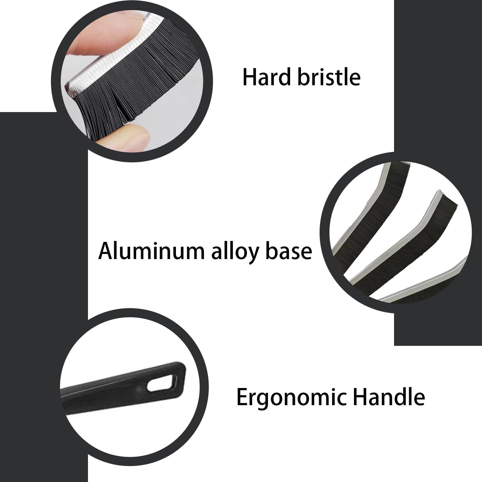 Crevice Cleaning Brush,4 PCS Wooden Handle Hard Bristle Crevice - View #9