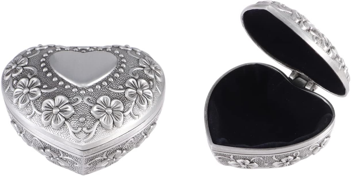 Rosary Beads Catholic for Girls With Rosary Box, Blue Crystal Heart Shaped Beads Rosary Necklace with Heart Shaped Vintage Jewelry Box, Anglican Prayer Beads Christian Gifts for Women - Image 4