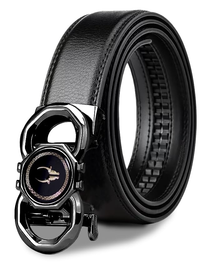 Image of WildHorn Men's Genuine Leather Belt for Men| Premium Auto-Lock Buckle | Adjustable up to 48 inch | Formal & Casual Wear | Micro-Adjust Fit | Including Stylish Gift Box