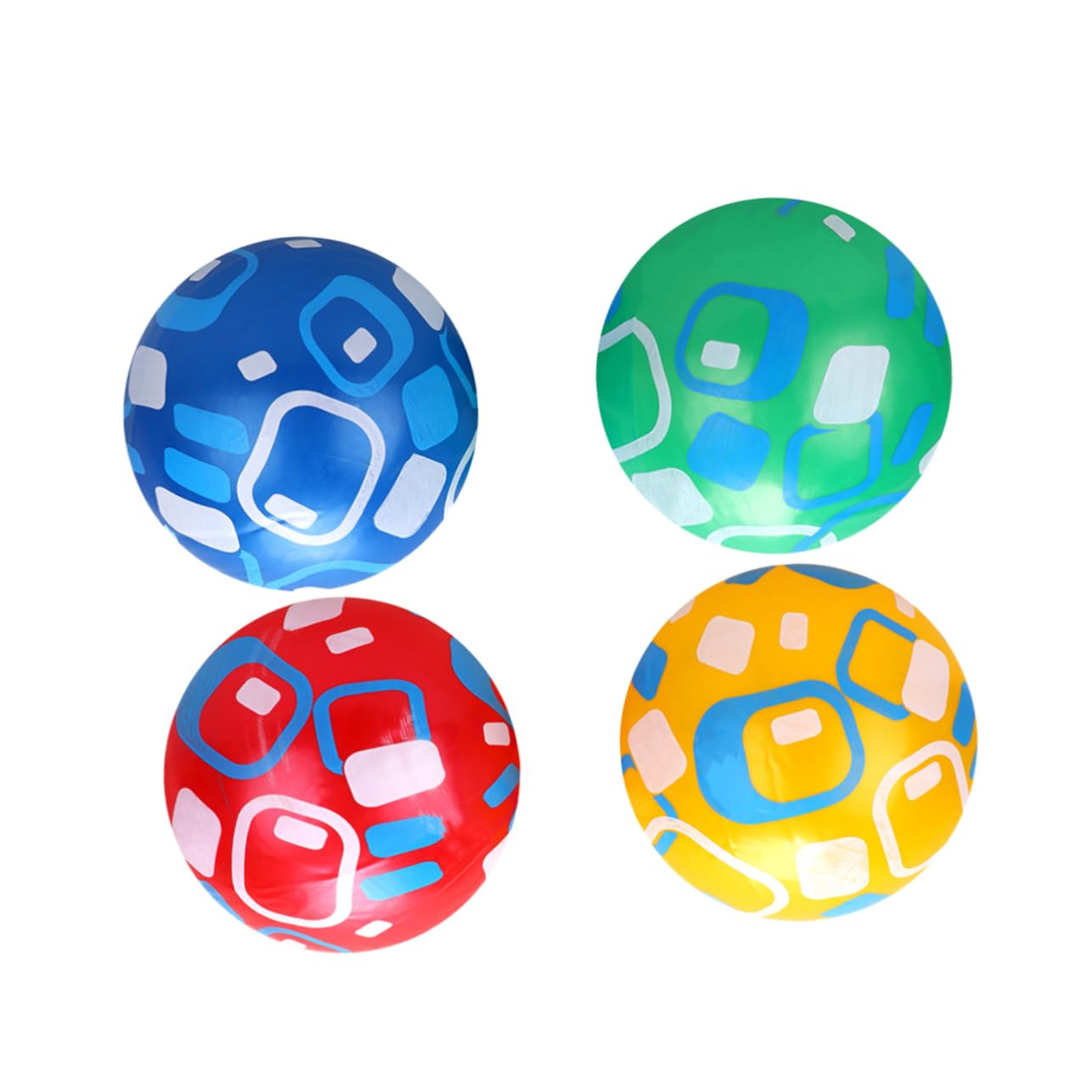 VANZACK 4pcs Inflatable Stretch Ball Random Color Flourish Pattern Beach for Outdoor Fun and Playtime Activities