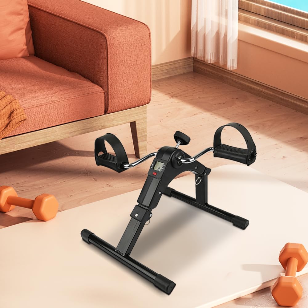 Mini rower stacjonarny na ramię i nogi do treningu na rowerze stacjonarnym rehabilitacyjnym, wyświetlanie danych o wielu ćwiczeniach