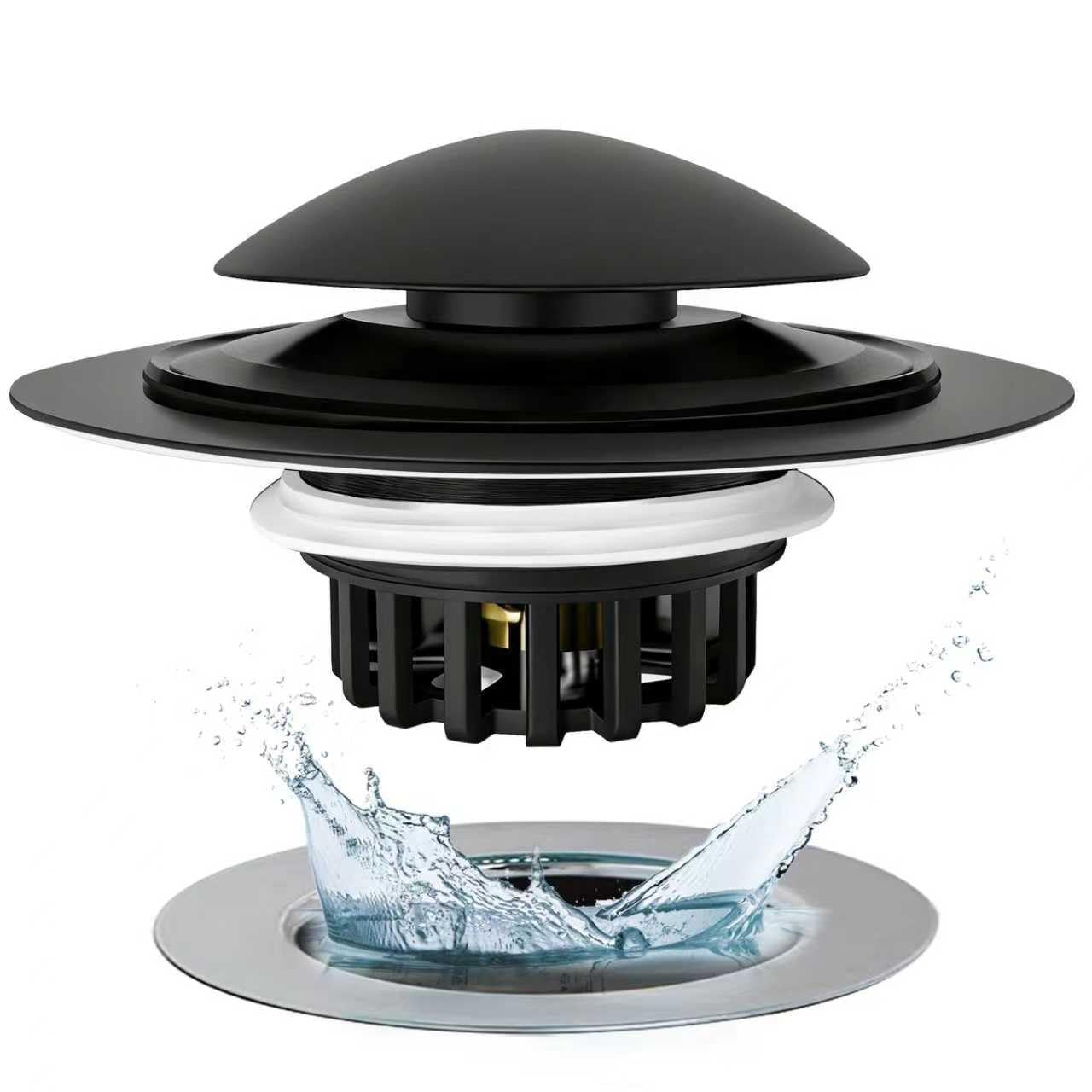 BAOLSLS Bathtub Drain Stopper Pop Up Tub Drain Hair Catcher