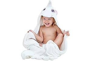 HIPHOP PANDA Unicorn Towel for Girls Hooded 30 x 30