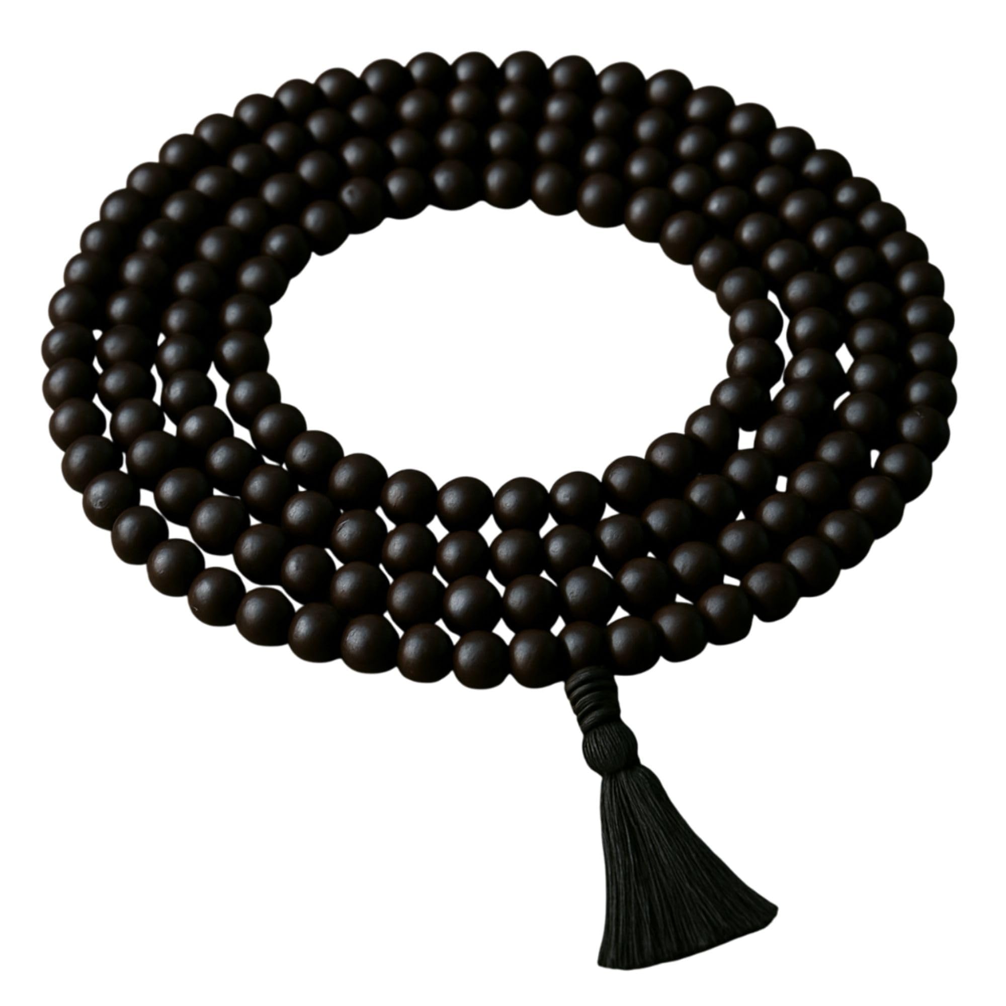 RDK SON'S Eye Catching Handmade Black Processed Sandalwood Japa Mala| Black Wood Prayer Mala | 108 Prayer Beads |Fragrant Sandalwood Tassel Wooden Mala |Yoga (Kali Mala)-image-13