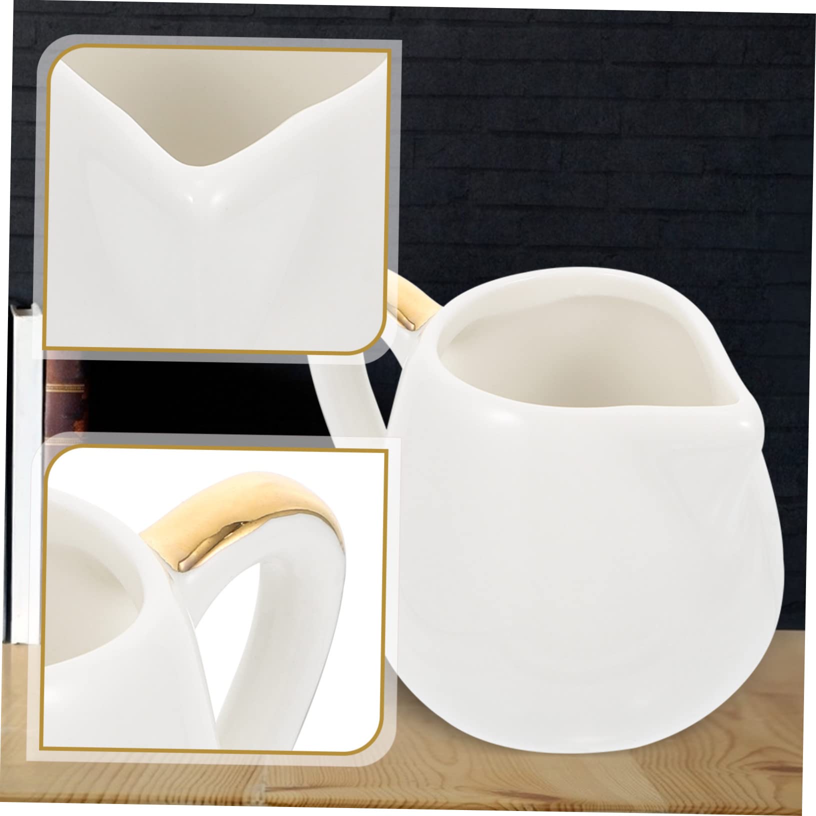 Healifty Retro Milk Creamer Large Capacity Milk Jug Heat-proof Milk Cup for Daily Use