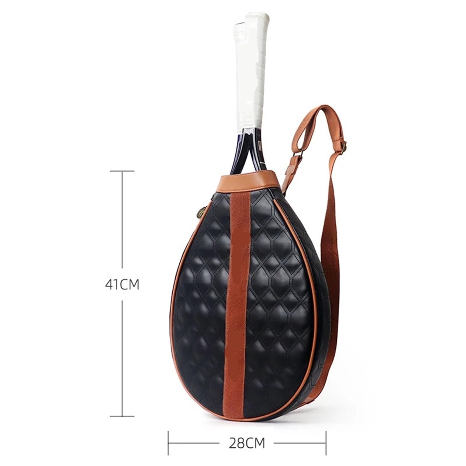 Borsa for Racchette Da Tennis Professionale In PU for Adulti Adolescenti Borse A Tracolla Portatili for Campo Squash Sport Donna