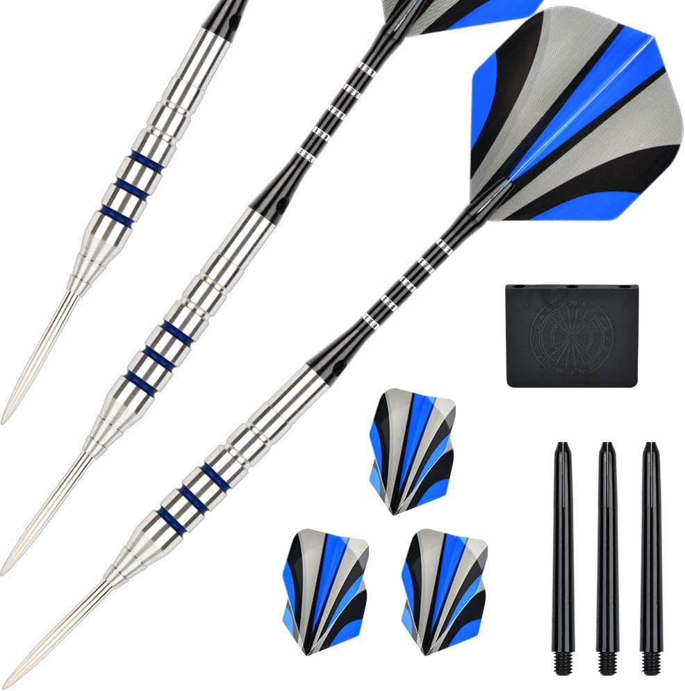 24g 90% Tungsten Professional Steel Tip Darts Set Point Protector