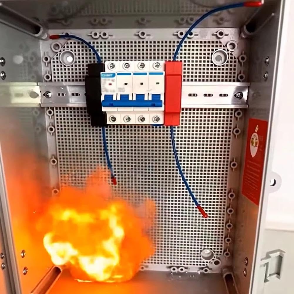 Dispositivo de extinción automática de incendios, supresión de incendios en aerosol de calor para armarios eléctricos y carga de vehículos eléctricos, montaje en riel DIN, boquilla doble, activación