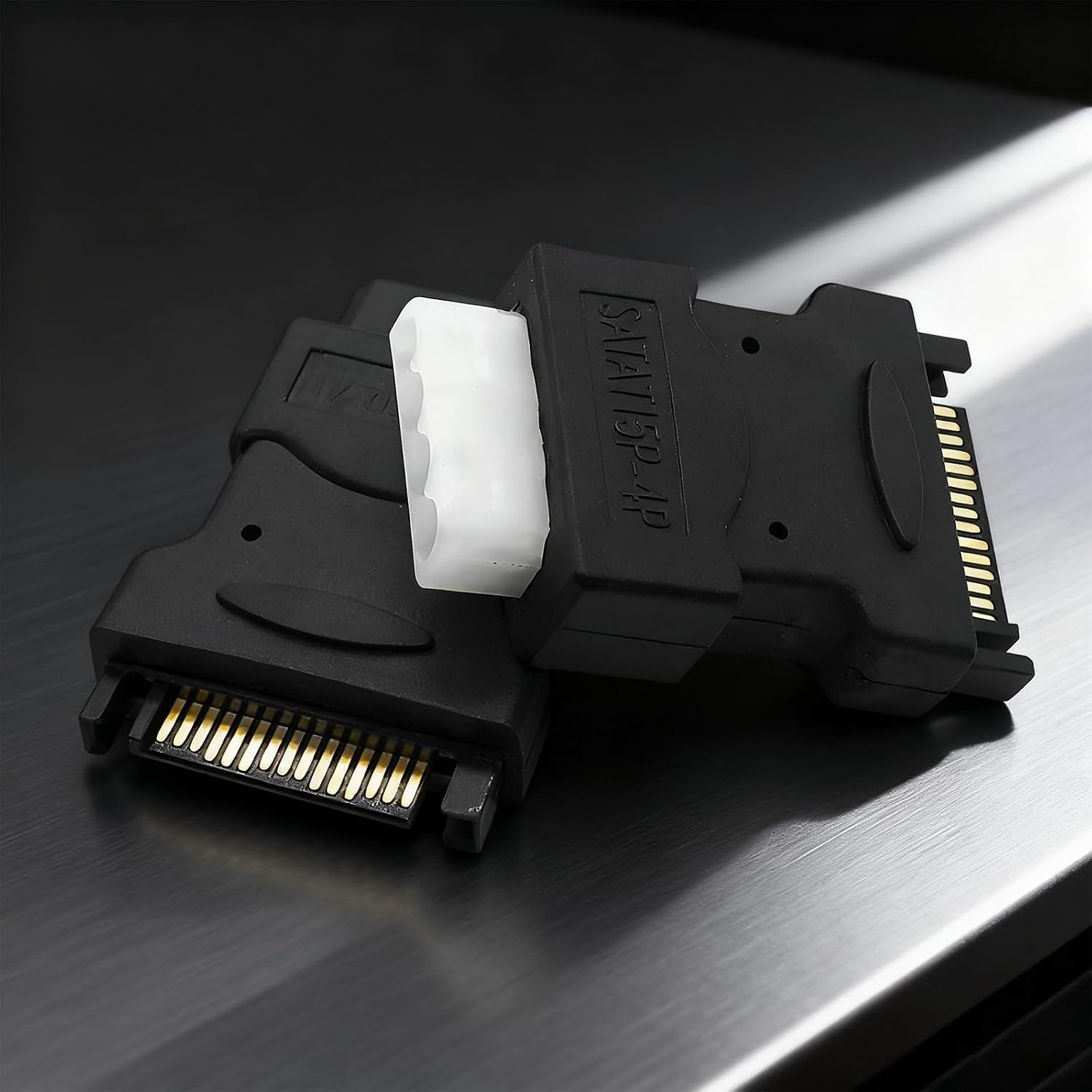 SATAs 15Pin Male to Large 4Pin Female Ides Power Adapters for Seamless HDDs Connectivities and Efficient Supply SATAs to IDE Adapter