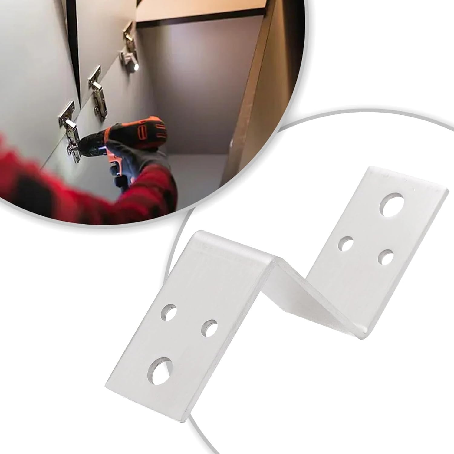 Z-Shaped Corner Connector 1 Pcs 3 * 35 * 60 * 20mm 3 * 35 * 60 * 40mm Corrosion-Resistant Thickened Multifunctional Not Easy to Oxidize(40mm)