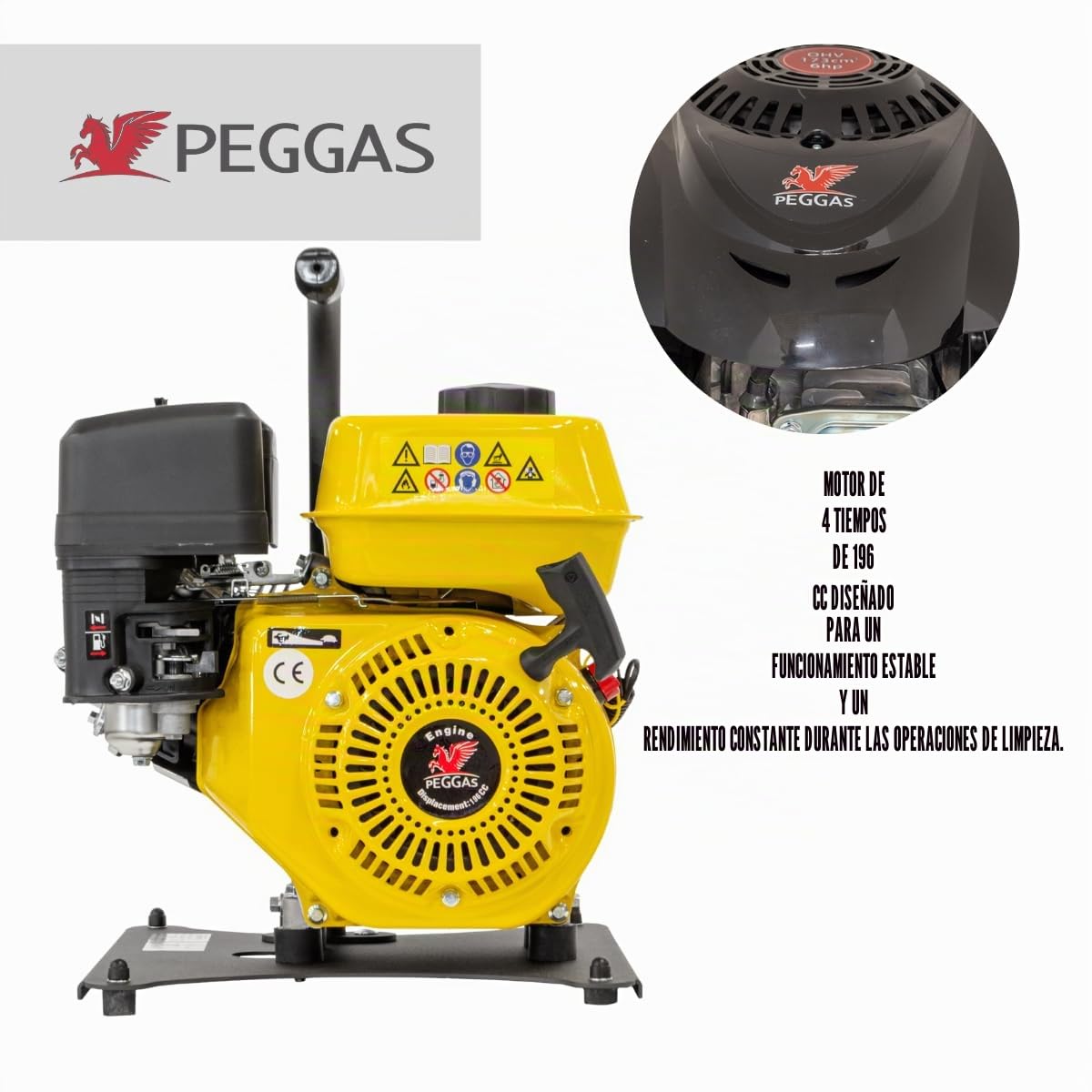 ✦ Hidrolimpiadora de Motor de Gasolina 3000 PSI ✦ 196cc con Potencia de Alta presión Jet Hidrolimpiadora Profesional W3000HG portátil Limpiadora para Autos y Patios
