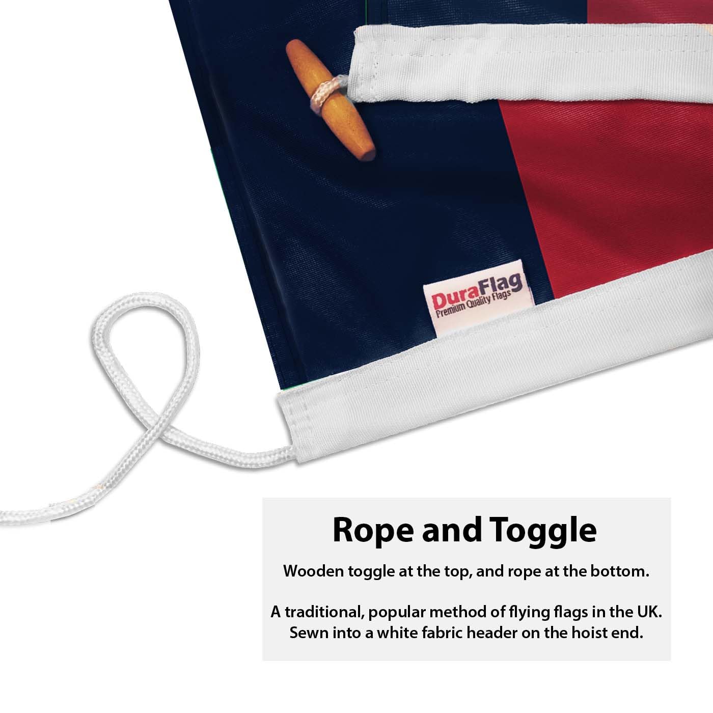 DuraFlag Coldstream Guards Piccola Courtesy 50 X 30 Cm Corda E Toggled