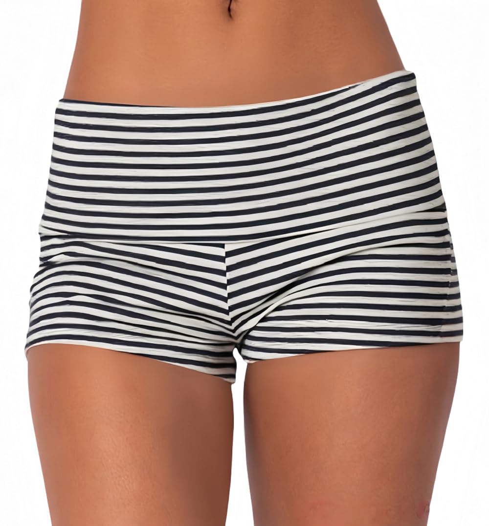 Women Low Waist Lounge Shorts Fold Over Skinny Pajamas Shorts Summer Casual Pj Bottom Sleep Shorts-image-10