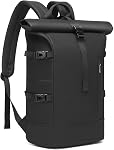 Unisex Rolltop Backpack, 33L Waterproof, Lightweight, for 15.6-Inch Laptop, Ideal for Work, School and Outdoor Use