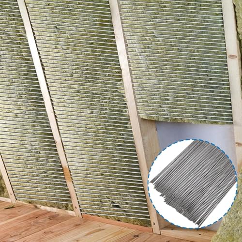 Image of 300 Pcs 16 Inch Insulation Support 16 inch Wire Insulation Support Wire, 1095 Carbon Steel Metal Insulated for Ceiling Attic